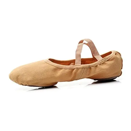 Produktbild: SAFIGLE 1 Paar Taschenschuhe zwillengummi Yoga Schuhe Ballett Schuhe tanzsneaker Modern Dance Schuhe Ballettschuhe aus Segeltuch Geteilte Ballettschuhe Tanzschuhe für Erwachsene