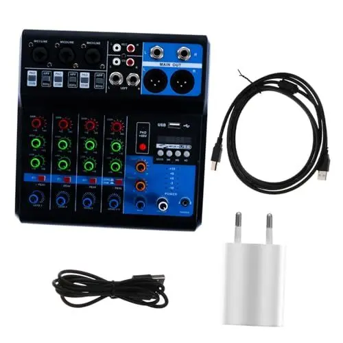 Produktbild: SAFIGLE 1 Satz 5 Rührgerät Stk schallplattenspieler -Drive-Mischpult Soundkonsole Live-Audio-Mixer Performance-Audio-Mixer -Mixer ktv studiomischer USB Soundkarte ABS-Kunststoff