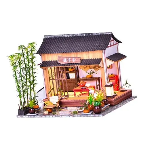 Produktbild: SAFIGLE 1 Satz DIY Chinesischer Innenhof Spielzeug Mini-möbel Miniaturen DIY Schmuck Gartenmodell Selber Bauen Hausmodell Selber Bauen Handwerkliche Verzierung 3D Fee Holz Kunsthandwerk