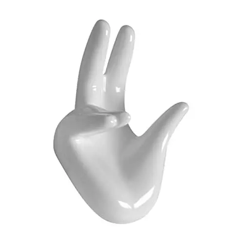 Produktbild: SAFIGLE 1 Stück Keramik Hand Keramik Handständer Schmucktablett Keramik Dekoration Desktop Ornament Schmuck Requisite Handförmiger Schmuck Display Halter Desktop Dekoration