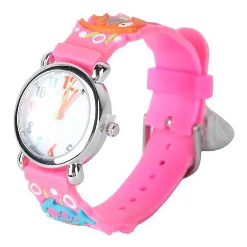 Produktbild: SAFIGLE Quarz-kinderuhr Mit 3d-meeresfisch-muster Silikonarmband Stylische Armbanduhr Für Jungen Und Mädchen 3–12 Jahre