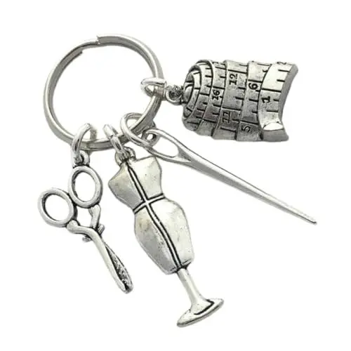 Produktbild: SAFIGLE Schlüsselanhänger mit Schere und Klebeband Schlüsselanhänger Zum Aufhängen für Partytüten Stilvoller Metallanhänger