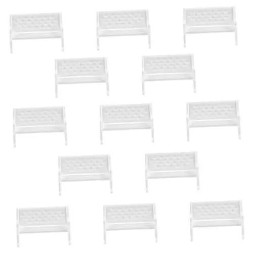 Produktbild: SAFIGLE 25pcs Mini Garten Bank Licht Modell Miniatur Bank für Puppenhaus