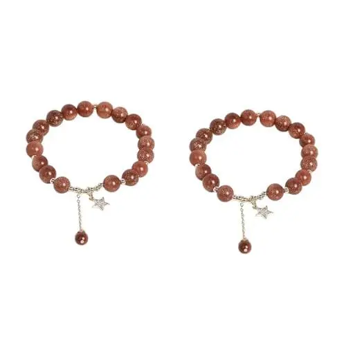 Produktbild: SAFIGLE 2St Damenarmband Stein edelstein armbänder Frau Geschenke verstellbare Armbänder für Damen Armband für Frauen Kristallarmbänder Dame Armband Frau Armband Zubehör Fräulein