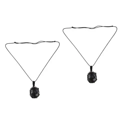 Produktbild: SAFIGLE 2St Frauen Halskette Labradorit-Halskette modische Halskette mit Anhänger Labradorit-Anhänger Damen Halskette Adjustable rope necklace Fashion necklace Mädchen Halskette