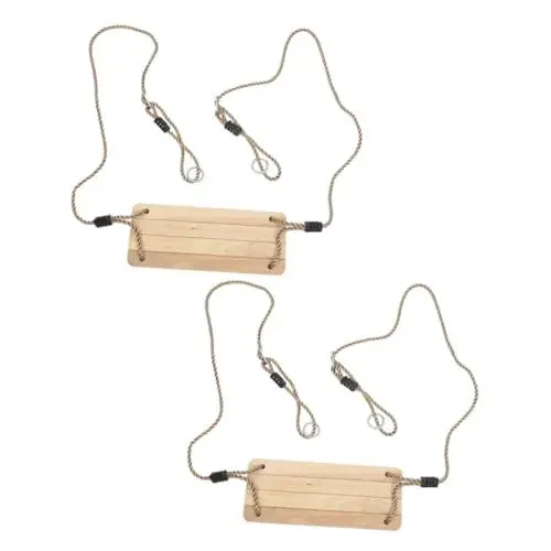 Produktbild: SAFIGLE 2st Kinderschaukel Hängebank Aus Holz Schaukelstuhl Für Indoor-schaukel Für Kinder Baumschaukel Hängeschaukel Aus Holz Holzschaukel Im Freien Hofschaukel Hölzerner Baum Schwingen
