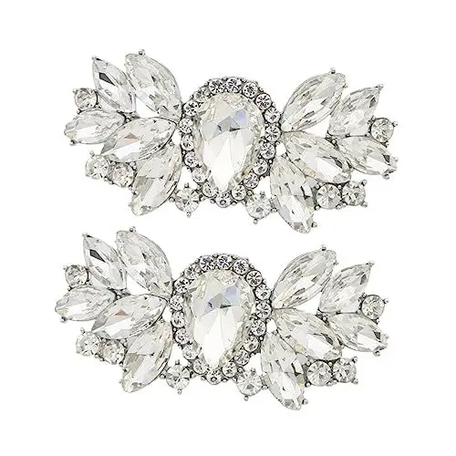 Produktbild: SAFIGLE Goldene Schuhclips Für Hochzeitspumps - 2 Stück Elegante Damenschuhbänder