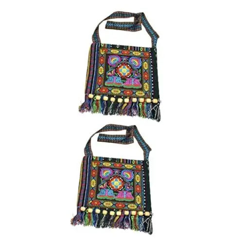 Produktbild: SAFIGLE 2St einzelne Umhängetasche Schultertasche Frauentasche ethnische Umhängetaschen