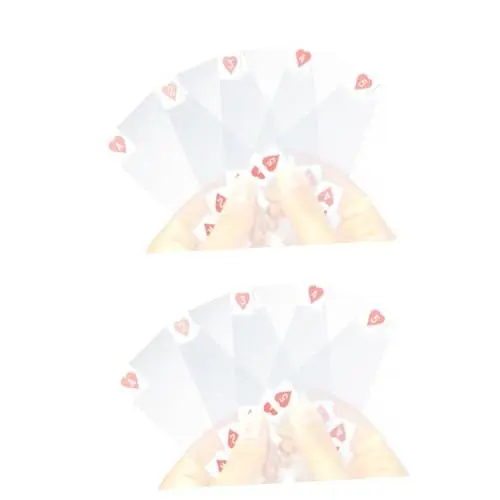 Produktbild: SAFIGLE 2St klare Pokerkarte transparente Spielkarte klares Schürhaken Pokerkarten transparente Karten Tally Spielkarten Kartenspielen wasserdichte Schürhaken wasserdichte Karten