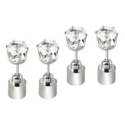 Produktbild: SAFIGLE 2 Paare Led-Ohrringe Aus Sterlingsilber Leuchtende Ohrstecker FüR Partys Und Konzerte ZufäLlige Farben 8 Mm Bequem Und Einfach Zu Tragen Neon Party Led Accessoires