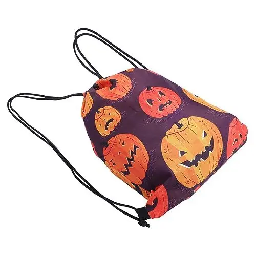 Produktbild: SAFIGLE 2 STK Halloween-Rucksack Kürbis-bonbontüten Halloween-Tasche Mit Kordelzug Cinchos para Hombres Kürbisbeutel Mit Kordelzug Schulterrucksack Für Herren Polyester Fitness Paket Sport