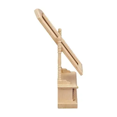Produktbild: SAFIGLE 4 Stück Modell-ankleidespiegel Kinderspielset 1:12 Puppenhausmöbel Wohnaccessoires Für Zu Hause DIY-Spielzeug Aus Holz Puppenhaus Schminkspiegel Modell Kleines Birke Mini