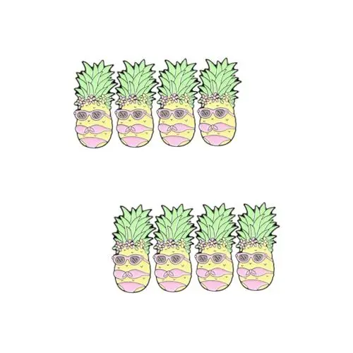 Produktbild: SAFIGLE 2 Sätze 4Tlg Ananas-Brosche tropische Taschendekorationen hawaiianische Broschen Neuheit abstecknadeln bescherung weihnachten schmuck Ananas Broschen neuartige Brustnadel Legierung