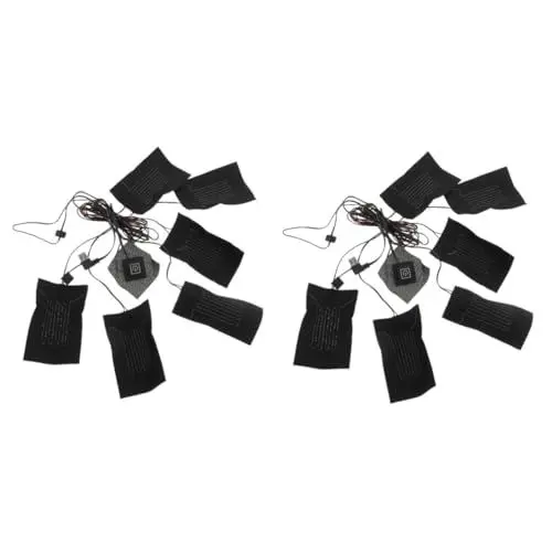 Produktbild: SAFIGLE 2 Sätze Heizfolie für Kleidung usb heizpad elektrisches heizkissen Kleidungswärmer Rückenwärmer Heizkissen für Kleidung Heizkissen für Bekleidung Weste Heizkissen Kohlefaser Black