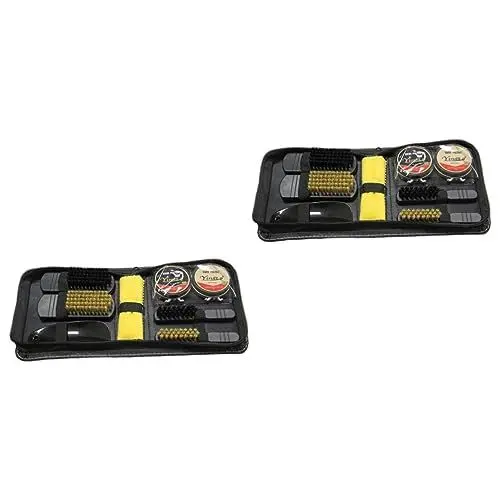 Produktbild: SAFIGLE 2 Sätze Schuhcreme-Pflege set lederpflegemittel lederpflege set Schuhpflege-Set für den Bürogebrauch schuhwachs werkzeug PU-Lederpflege Schuhbürsten-Set Pflegeset einstellen