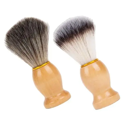 Produktbild: SAFIGLE 2 Stück Professioneller Rasierschaum Pinsel Bürstenkopf für Sanfte Anwendung für Bartpflege und Gesichtsreinigung Tragbar und Leicht zu Reinigen Friseursalons und Zuhause