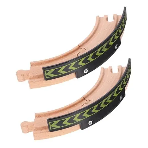 Produktbild: SAFIGLE 2st Eisenbahngleis Spielzeug Für -Zug Zug-Puzzle-Spielzeug DIY-bahngleise Modelleisenbahn-Set Eisenbahnschienenspielzeug Hölzerne Bildungszug Züge Kind Der Zug Spur Holz