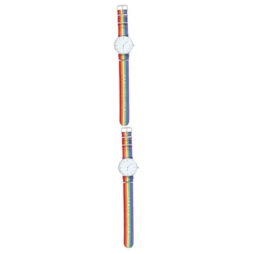 Produktbild: SAFIGLE 2st Modeuhr Frauen Schauen Zu Herrenuhren Regenbogenuhren Gay-Pride-Uhr Armbanduhr-Dekoration Uhren Für Männer Uhr Im Regenbogendesign Uhrengehäuse Für Herren Fall Mädchen Damen