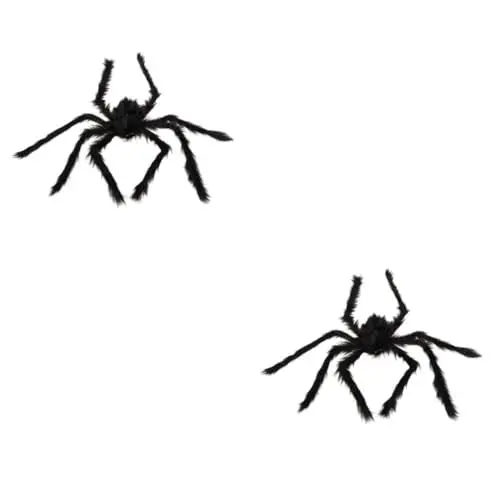 Produktbild: SAFIGLE 2st Riesenspinne Riesige Halloween-spinne Flauschige Kuscheltiere Weiche Haarige Gruselige Spinne Behaart Haarige Spinnen Halloween- Sanft Plüschtier Kleine Spinne