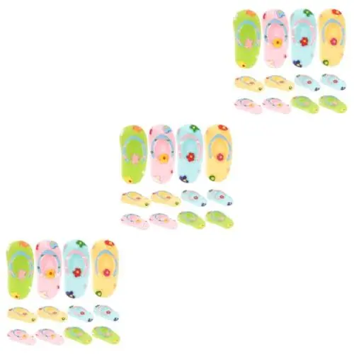 Produktbild: SAFIGLE 36 Stk Flip-Flops-Zubehör Cartoon-Handwerk Ohrring Charme personalized personalised Hausschuhe für Kinder Handy-Zubehör DIY-Anhänger für Handyhüllen