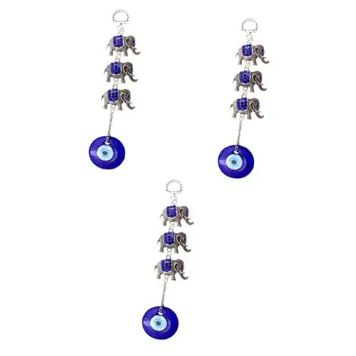 Produktbild: SAFIGLE 3St Anhänger des Teufelsauges wandverkleidung Wand polsterung Perlen des bösen Blicks Blaue Verzierung des bösen Blicks hängende Verzierung des bösen Blicks böse Blick dekore Glas