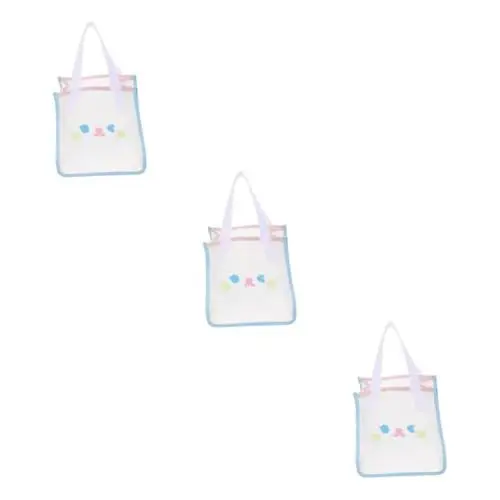 Produktbild: SAFIGLE 3St Handtasche umhängebeutel schultertasche plastiktasche Zipfelbeutel strandbag purse damen tragetaschen Damen Geldbörse süße Strandtasche PVC-Geleebeutel Jelly Bag für den Strand