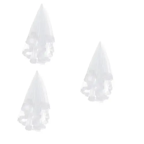 Produktbild: SAFIGLE 3St langer Hochzeitsschleier wedding season hochzeitsmode Stickerei-Spitzenschleier einstufiger Hochzeitsschleier Hochzeitskleid weiß weißes Hochzeitskleid Hochzeitsschleier weiß