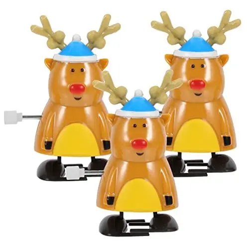 Produktbild: SAFIGLE 3-teiliges Weihnachts-Aufziehspielzeug, Stier-Weihnachtsspielzeug, Kinderspielzeugset, Weihnachtsknallbonbons, Weihnachtsstrumpffüller, Weihnachts-Aufziehspielzeug
