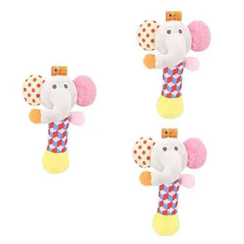 Produktbild: SAFIGLE 3 Stk Baby-handrassel Geschenk Babyspielzeug Neugeboren Kidcraft-spielset Säuglingsrassel Kleinkindspielzeug Spielzeug Für Babys Baby-rassel Kleine Glocke Plüsch Eltern-kind Puzzle