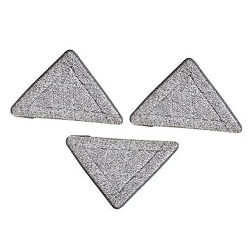Produktbild: SAFIGLE 3 Stück Dreieckige Mop Ersatzpads Teiliges Waschbare Mikrofaser Tücher für Effektive Bodenreinigung Kompatibel mit Gewerblichen Wischmopps für Fliesen