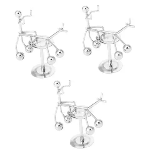 Produktbild: SAFIGLE 3st Gyroskop Perpetuum Mobile Maschinen Kunst Asteroid Newton Gleichgewichtsball Spielzeug Für Den Energietisch Mini-Balance-Spielzeug Aus Stahl Wohnkultur Schreibtisch Skulptur
