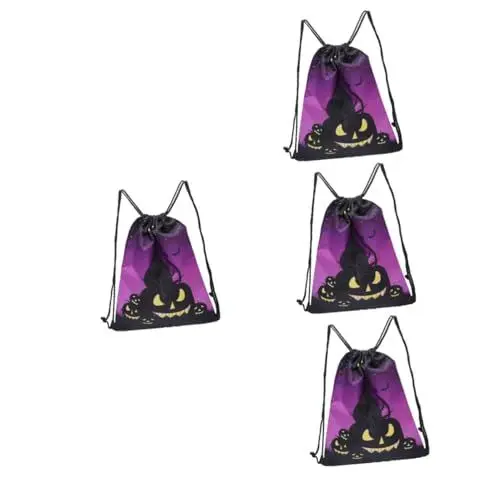 Produktbild: SAFIGLE 4 Stück Halloween-Rucksack Aufbewahrungstasche für Halloween Trainingsrucksack Halloween Merch Halloween geschenktüten Halloween-Aufbewahrungstasche Kürbis Rucksack wasserdicht 3D
