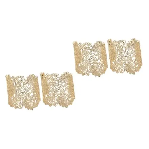 Produktbild: SAFIGLE 4 Stück Offenes Armband Bettelarmband Blatt Armmanschette Manschettenarmbänder Für Frauen Armbandschmuck Manschettenarmband Brautjungfer Armbänder Golden Metalllegierung