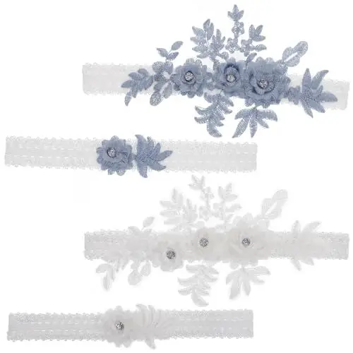 Produktbild: SAFIGLE Brautstrumpfbänder Hochzeitsstrumpfband Für Die Braut Elegantes Spitzen-hochzeitsstrumpfband Mit Strassbein Für Party