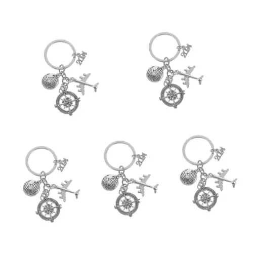 Produktbild: SAFIGLE Schlüsselanhänger Reisen 5st Reise-schlüsselanhänger Travel Accessories Reiseaccessoires Schlüsselanhänger Camper Schlüsselringe Handtaschenanhänger Flugzeug Schlüsselanhänger Zinklegierung