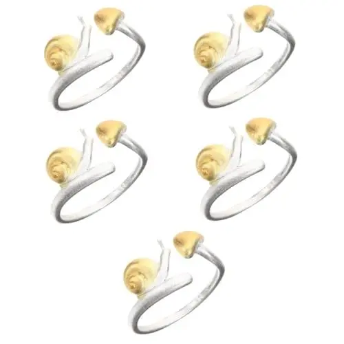 Produktbild: SAFIGLE 5St Ring mit Pilzen Pilzringe für Teenager-Mädchen Ringschmuck halloween halloween assecoires Ringe für jugendliche Mädchen Ehering für Frauen niedlich Schnecken Fräulein