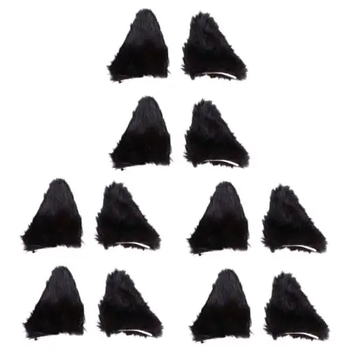 Produktbild: SAFIGLE 6 Paare Katzenohren Haarnadel Mädchen Kuscheltiere Stofftiere Katzenohren Cosplay Clips Haarspangen Haarklammer Halloween-Haarspange Cosplay Haarspange Loli Requisiten Flanell