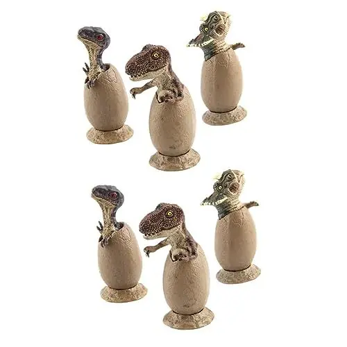 Produktbild: SAFIGLE 2sets Dinosaurier Modelle Gebrochen Shell Dinosaurier Spielzeug Geschlüpft Dinosaurier Ornamente 3 Stücke * 2
