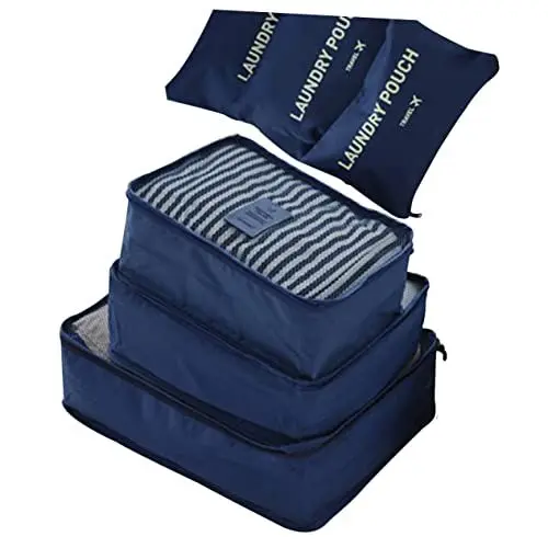Produktbild: SAFIGLE 6st Reisepacktaschen Faltbarer Koffer-organizer Make-up-taschen-organizer-tasche Veranstalter Von Reisegepäck Wasserdichte Aufbewahrungstasche Reisetasche Kleidung Reisen Packsack