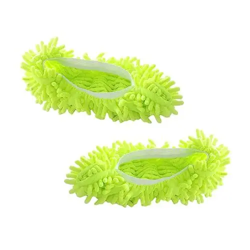 Produktbild: SAFIGLE 6stücke Staubmopp-Hausschuhe Fußsocken Moppkappen Für Bodenreinigung rutschfeste Mikrofaser-wischpantoffeln Geeignet Für Keramikfliesen Und Vinylböden Grün