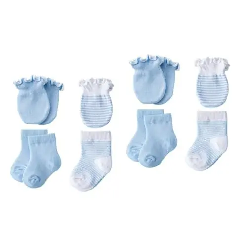 Produktbild: SAFIGLE 8 Paar Babysocken Mädchenhandschuhe Mädchensocken Babyhandschuhe Säuglingssocken