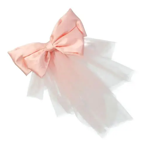 Produktbild: SAFIGLE Bride Schleier Kurze Velours Mit Schleife Schleier Für Frauen Mit Satinband Ideal Für Partys Junggesellinnenabschiede Elegantes Haar Accessoire Für Die