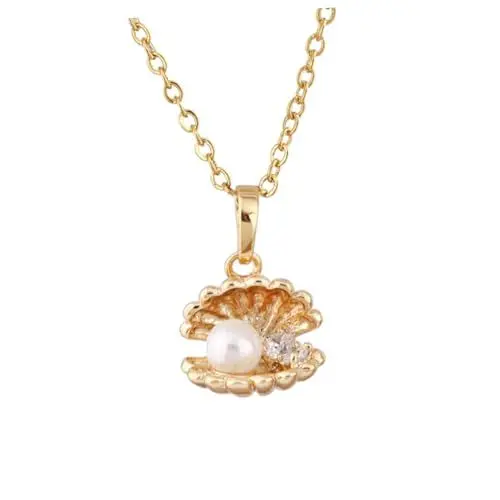 Produktbild: SAFIGLE Frauen Halskette präsente weihnachten gold jewelry weichnachts weihnsgeschenke Perlenketten Halsketten für Frauen Zirkon-Anhänger Frauen Anhänger Golden