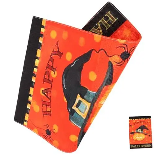 Produktbild: SAFIGLE Halloween-Banner Flaggen Halloween-gartenflagge Outdoor-gartenfahne Garten Dekorative Flagge Bedruckte Gartenfahne Halloween-gartenbanner Haartrockner Kürbis Polyester