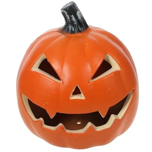 Produktbild: SAFIGLE Halloween-Jack-O-Laterne Halloween-Leuchtkürbis Halloween-Kürbis Led-Kürbis-Schädel-Kopflampe Aus Kunststoff Für Den Außenbereich Ohne Batterie 22 cm Led-Kürbis Für