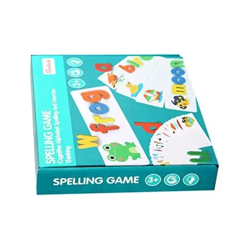 Produktbild: SAFIGLE Kinderwerkzeug 1 Satz Spielzeug Zubehör Für Rechtschreibübungen Rechtschreibung Wörter Spiel Praxisbedarf Kind Schmecken Bambus Stielspielzeug