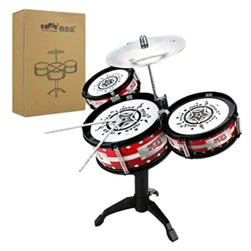 Produktbild: SAFIGLE Kleines Kunststoff-Trommel-Set Spielzeug für Kinder Playtron Kleines Baby-Trommel-Set Kind Mini-Musik-Trommel-Spielzeug Mini-Band-Rock-Set Musikinstrumente
