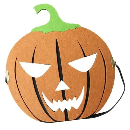 Produktbild: SAFIGLE Halloween Horror Maske Filz Kürbis Maske Set Hautfreundliches Material Ideal für Party Requisiten Kostüme