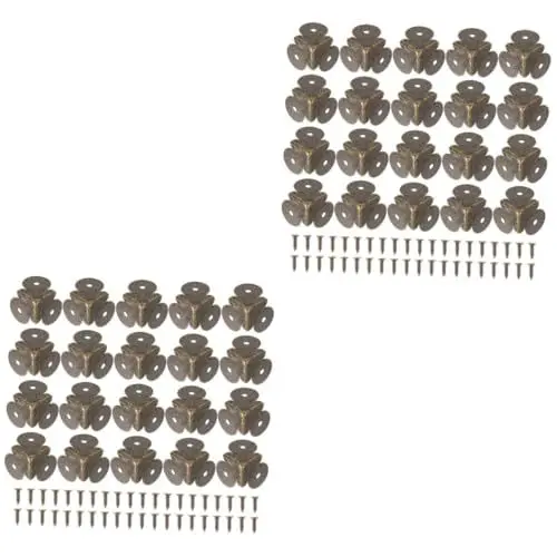 Produktbild: SAFIGLE Packung Mit 40 Stück Umschlingungswinkel Retro-Wache Möbelschutzgitter möbelschoner möbel kantenschutz Eckenschutz für Möbel Dreieck-Eckenschutz dreieckiger Schutz Jahrgang Kasten
