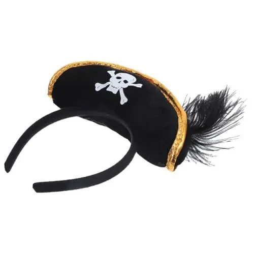 Produktbild: SAFIGLE Piratenhut Piraten-Stirnband Piraten-Zubehör Piraten-Kopftuch Für Damen Und Mädchen Für Halloween Weihnachten Cosplay Piraten-Partyzubehör